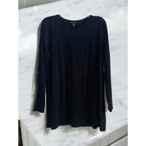 SOLD SOLD L Basic Black Tencel Long Sleeved Tee Shirt